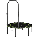 40'' Foldable Fitness Trampoline Rebounder With Handle | Green