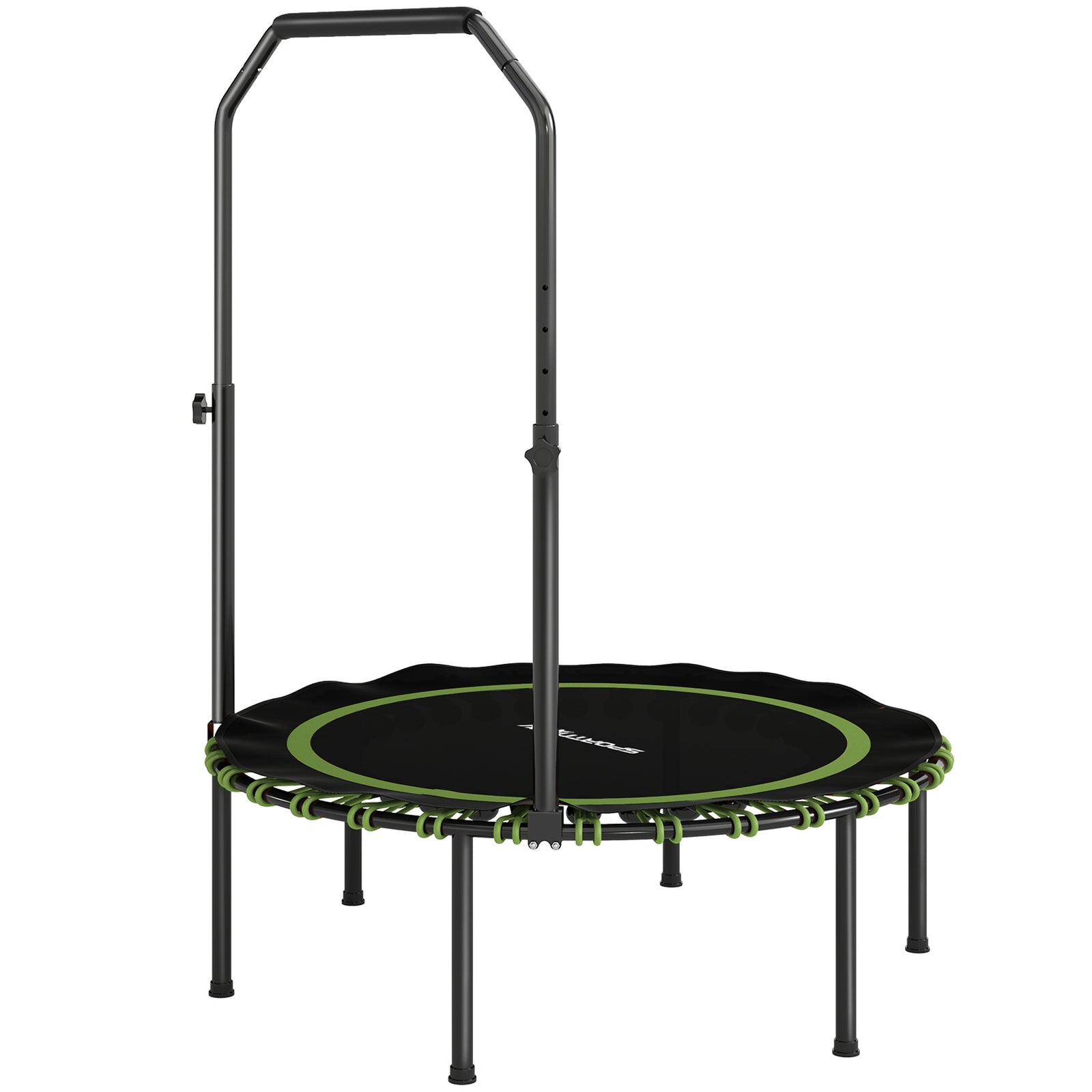 40'' Foldable Fitness Trampoline Rebounder With Handle | Green