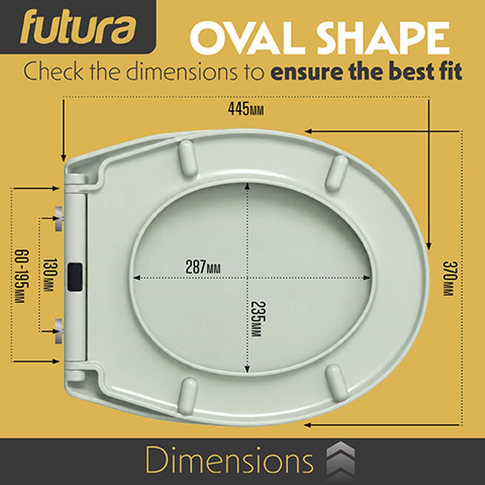 Toilet Seat Soft Close Oval Shape, Premium Thermoplastic, Quick Release, Top & Bottom Fixings | Sage Green