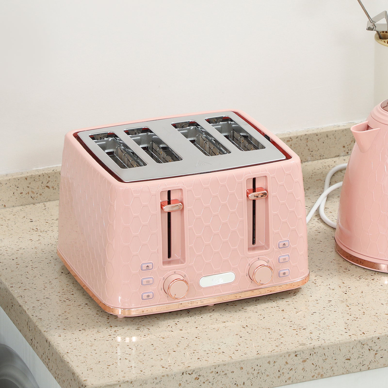 1.7l Kettle Set With Crumb Tray | Pink