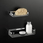 Shower Caddy, Shower Basket, 30cm, Silver, Architect S+ Collection