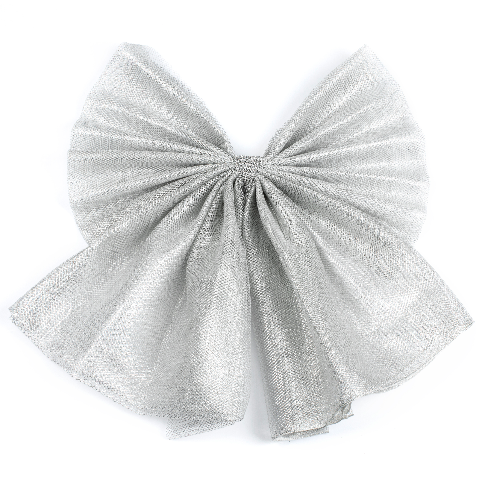 Large Christmas Door Bow - Silver