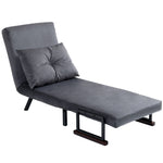 Click Clack Single Chair Bed Settee For Living Room | One Size | Charcoal Grey