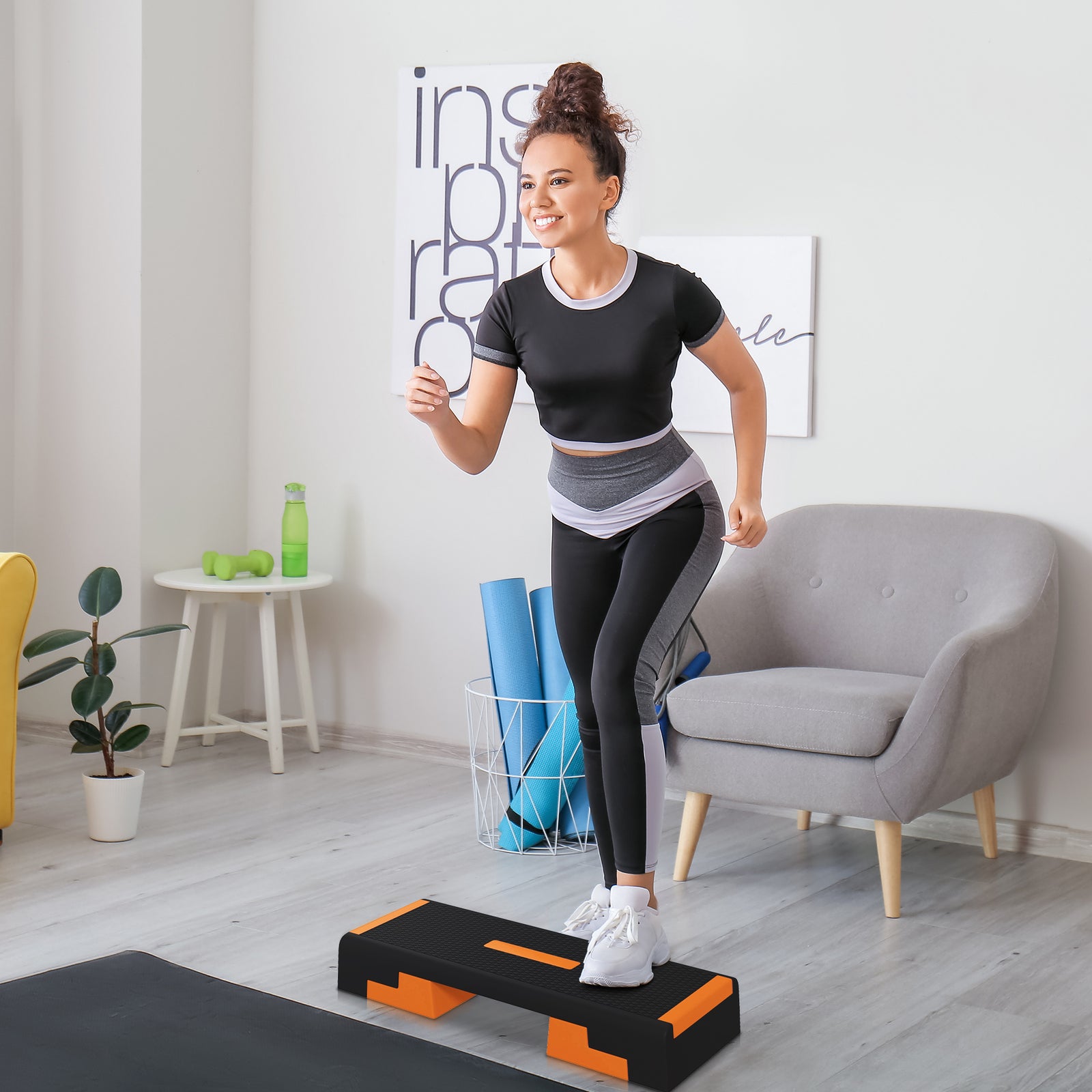 15cm/20cm/25cm Exercise Stepper For Home And Office | Orange
