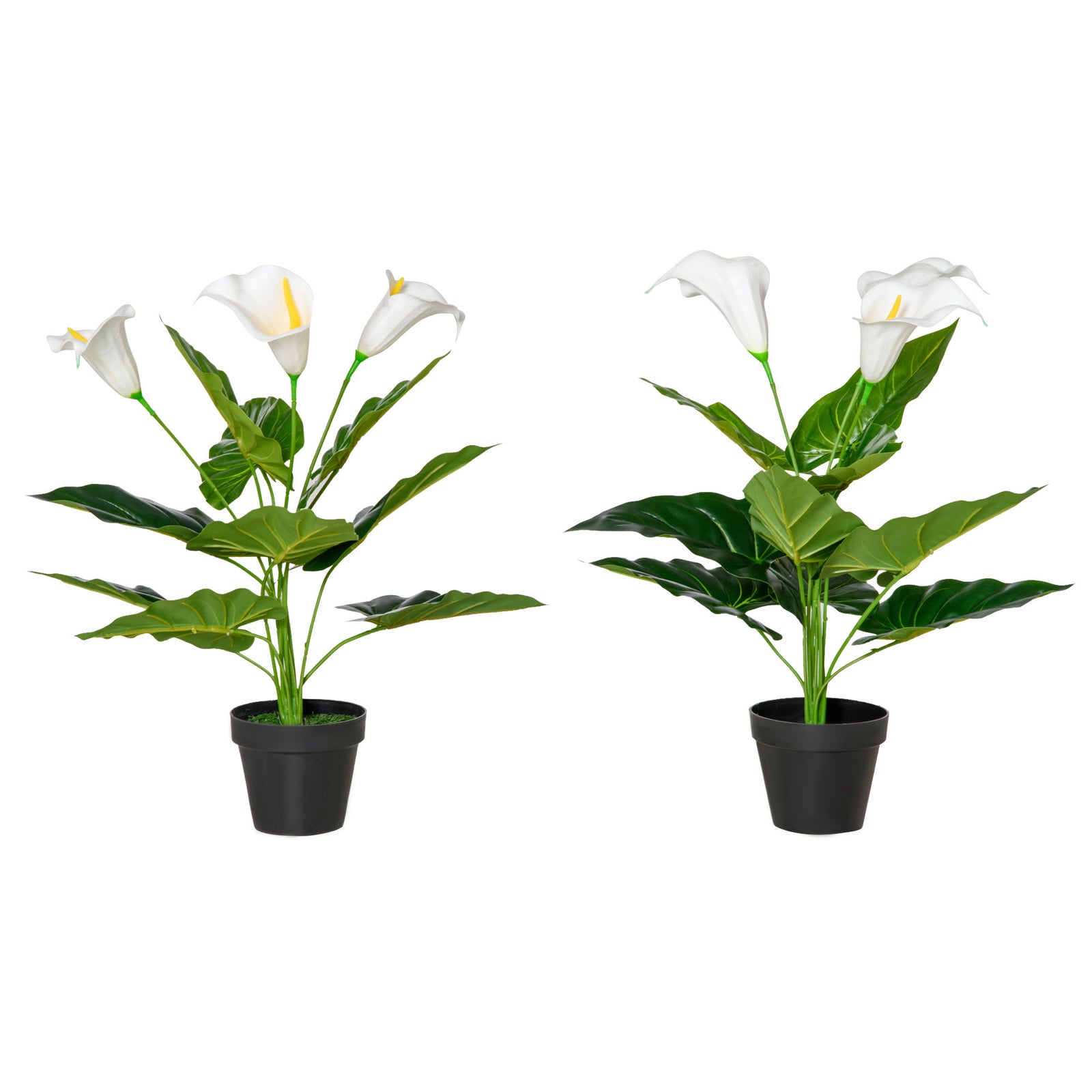 Artificial 55cm Calla Lily Flower Set Of 2 For Indoor Decor