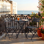 Colourways Vibrant Folding Patio Or Balcony Set | Black