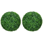 Set Of 2 40cm Artificial Topiary Balls Faux Boxwood