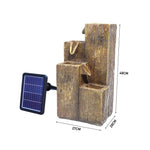 Freestanding Garden Falls Fountain Rockery Decor Solar Powered