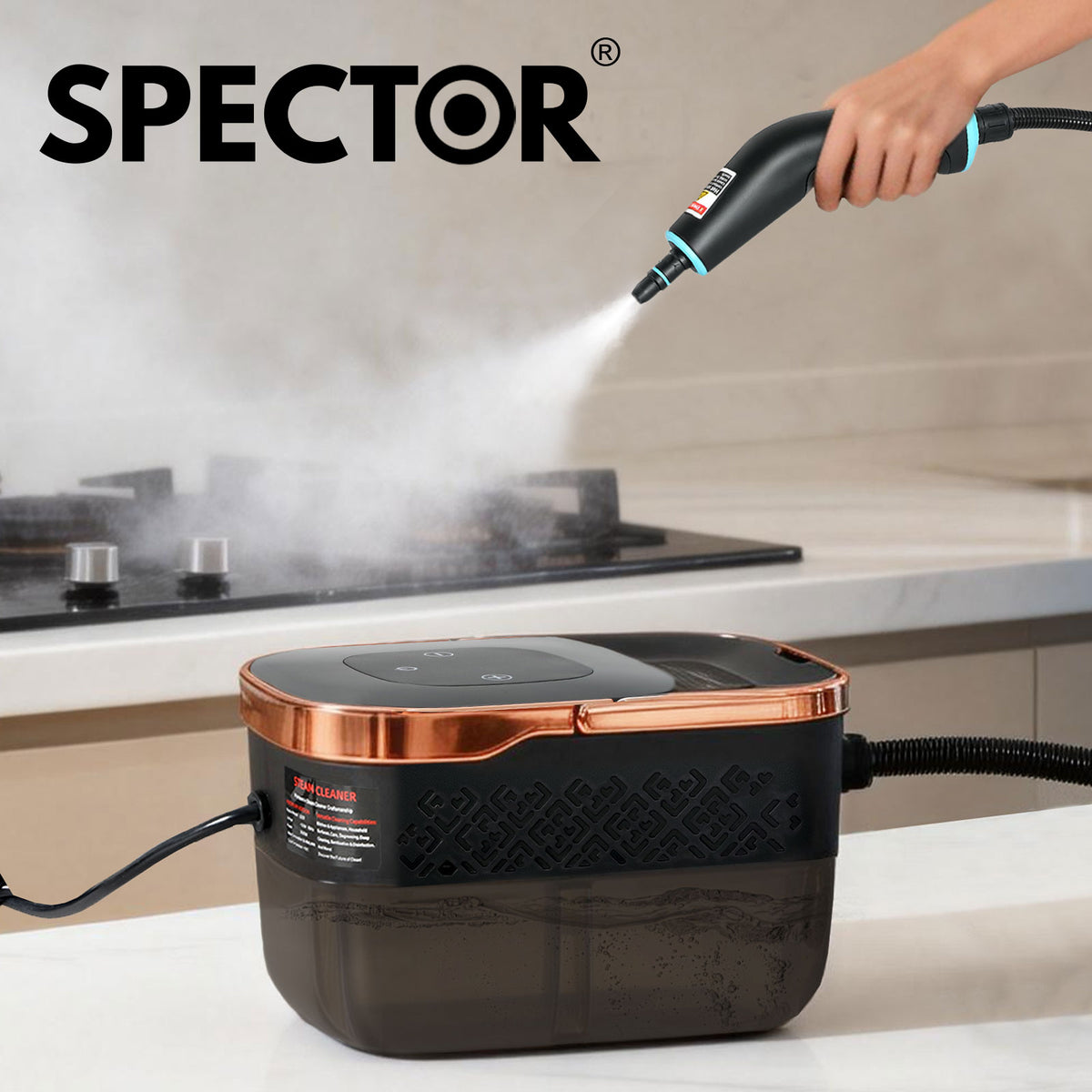 Steam Cleaner Portable Multipurpose Steamer With Tools 6 Level 1600ml | Gold
