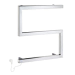 Polished Stainless Steel Heated S-rail Towel Warmer Radiator | Polished Stainless Steel