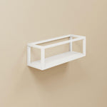 Shelf With Towel Rail, White Matt, Wall-mounted 35 Cm Collection The Grid