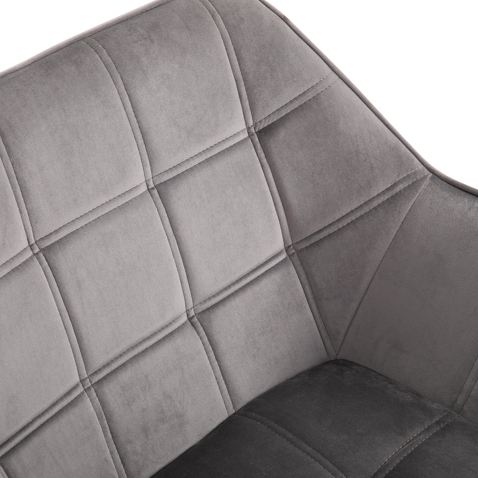 Velvet-feel Accent Chair With Arms Slanted Back Wood Legs | One Size | Gray