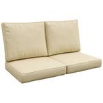 2 Seater Outdoor Seat Cushions, Water Repellent W/ Backrest | Beige