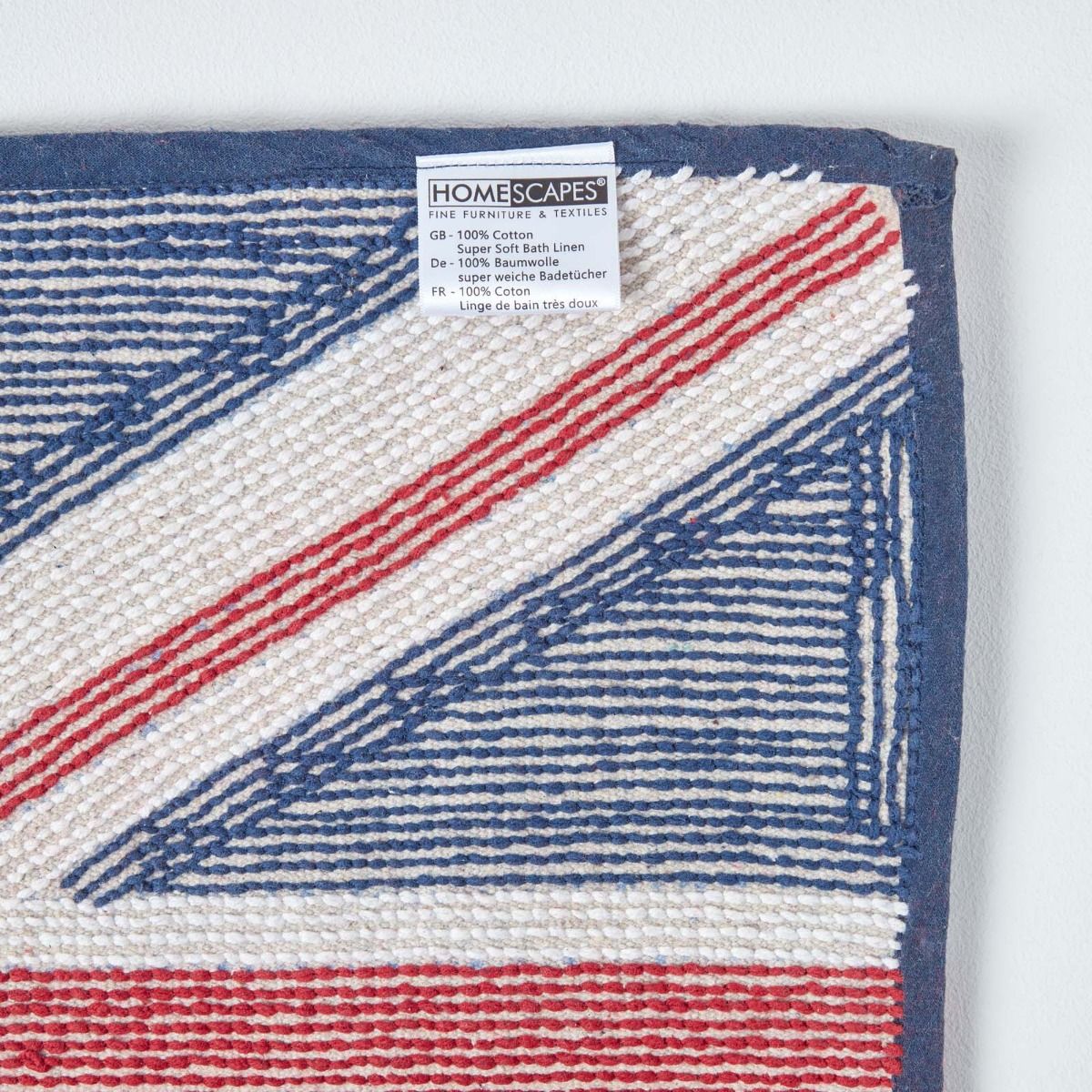 Union Jack Flag Cotton Bath Mat