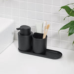 Recycled Bathroom Set - Set of three ReBorn Bathroom products - Made in the UK | Graphite Black
