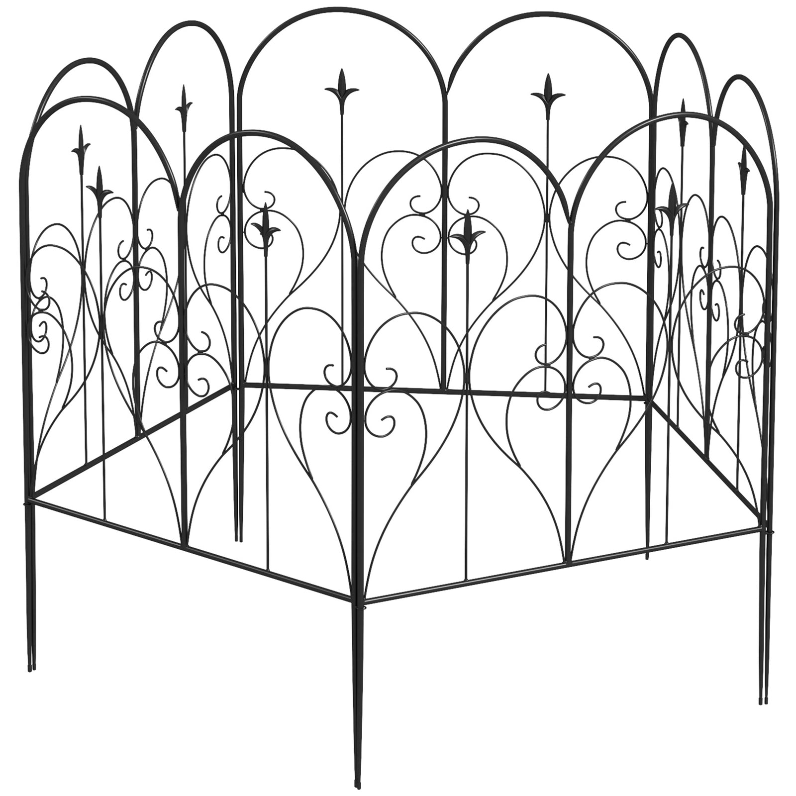 Fencing Panels 32in X 10ft Bed Border, Metal
