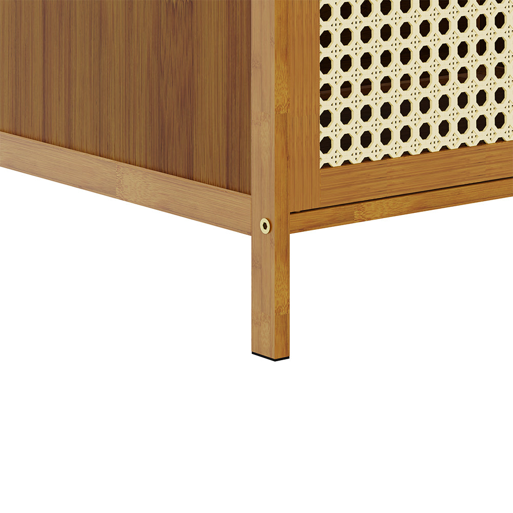 Narrow Bookcase With Doors | 3 Tier