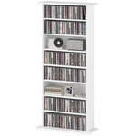 Cd Storage Unit Dvd Tower Blu-ray Storage Shelf For Office | Small | White