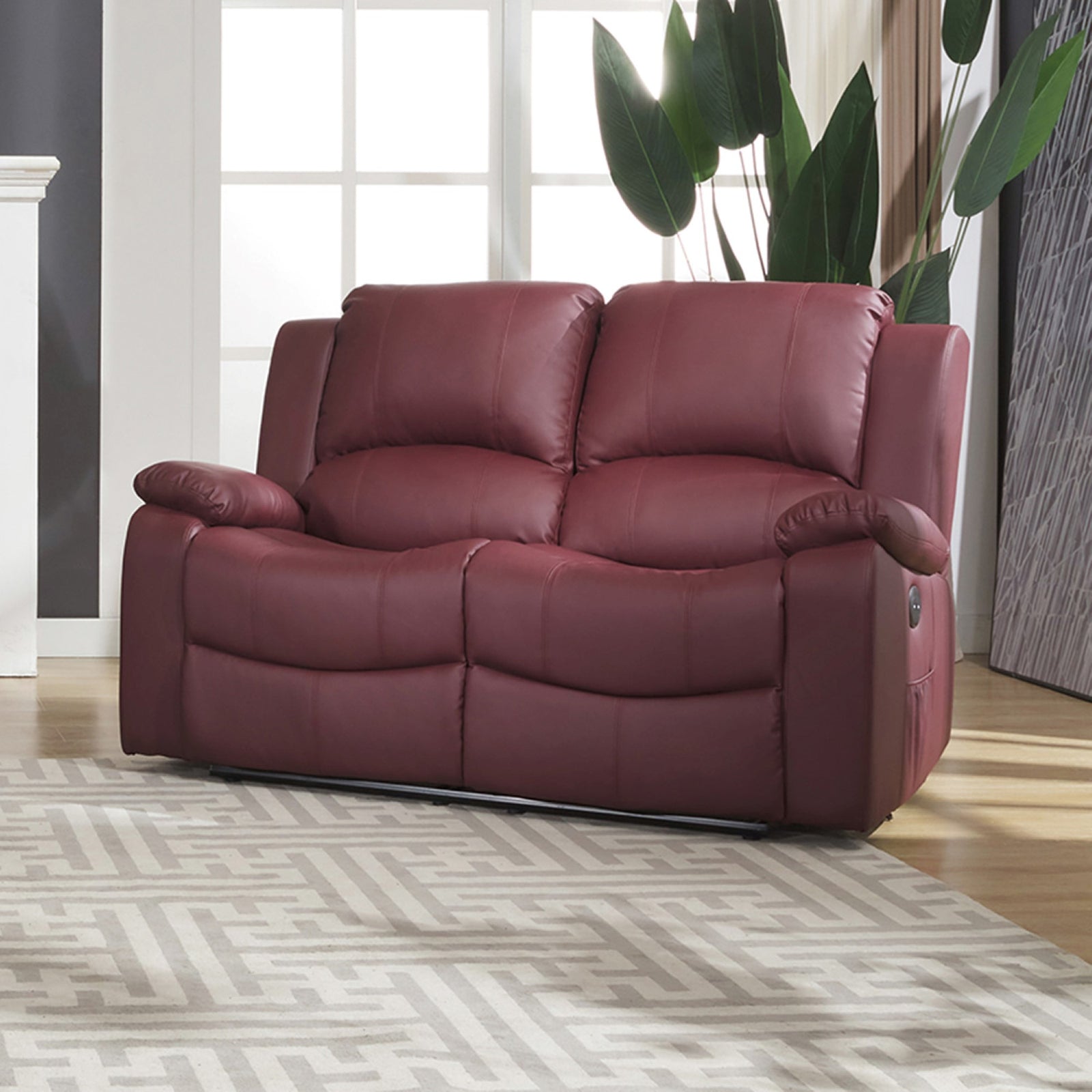 Glendale 2 Seat Electric Recliner Sofa | 2 | Burgundy