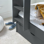 Olly Storage Bunk Bed Without Drawer | Single | Anthracite
