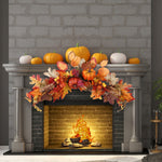 Artificial Autumn Maple Leaves Swag For Halloween Thanksgiving Decor