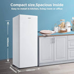 160 Litre Freestanding Upright Freezer -18°C Storage, Reversible Door