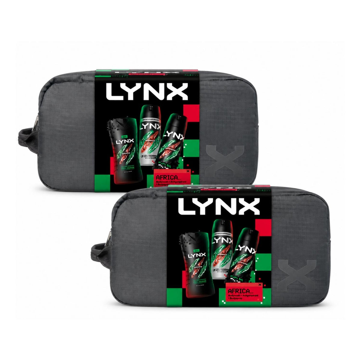 Africa Washbag Gift Set For Him With Body Wash And Antiperspirant | Set of 2