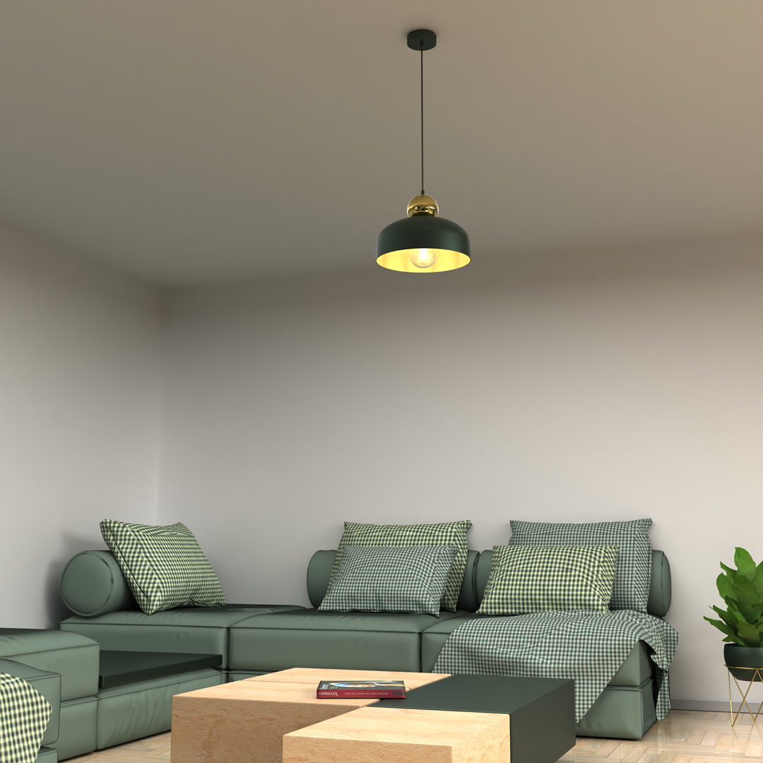 Harald Pendant Lamp 1xe27 A Stylish Hand Made 30cm Lamp | Green