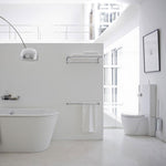 Toilet Brush, Siver Gloss, Wall-mounted. Collection Metric