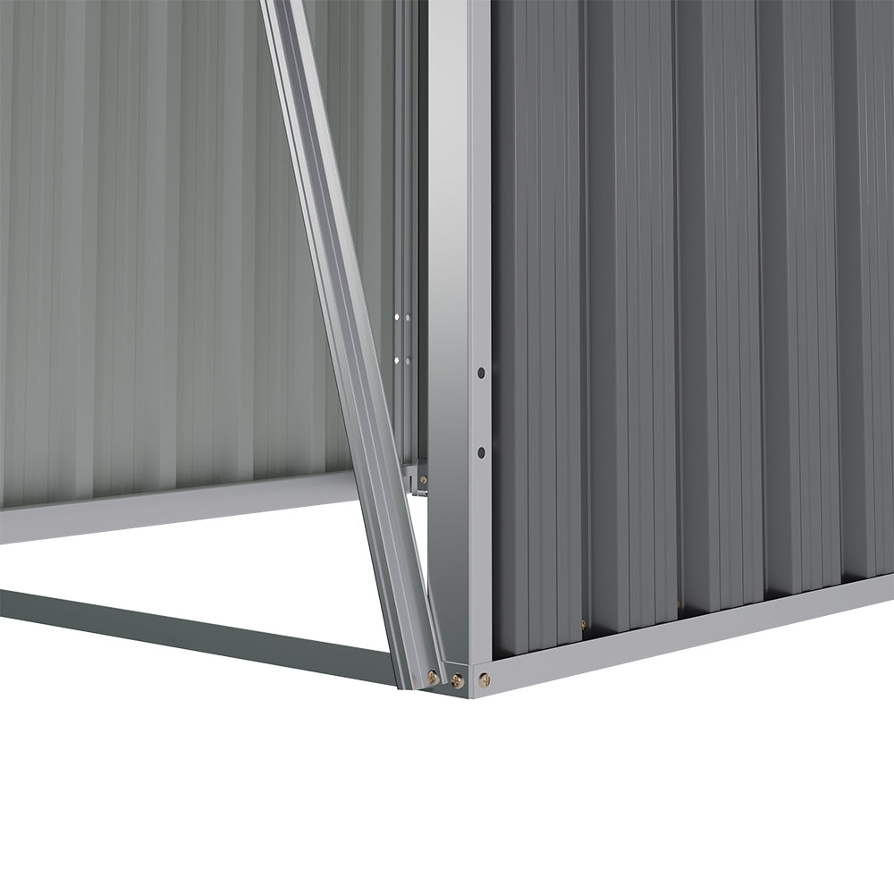 Metal Outdoor Garbage Bin Shed For 1 Trash Bin