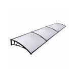 Window Door Awning Canopy With Brackets | Extra Large | Black