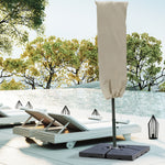 Garden Parasol Cover For 2-4m Outdoor Umbrella Uv Protector | Khaki