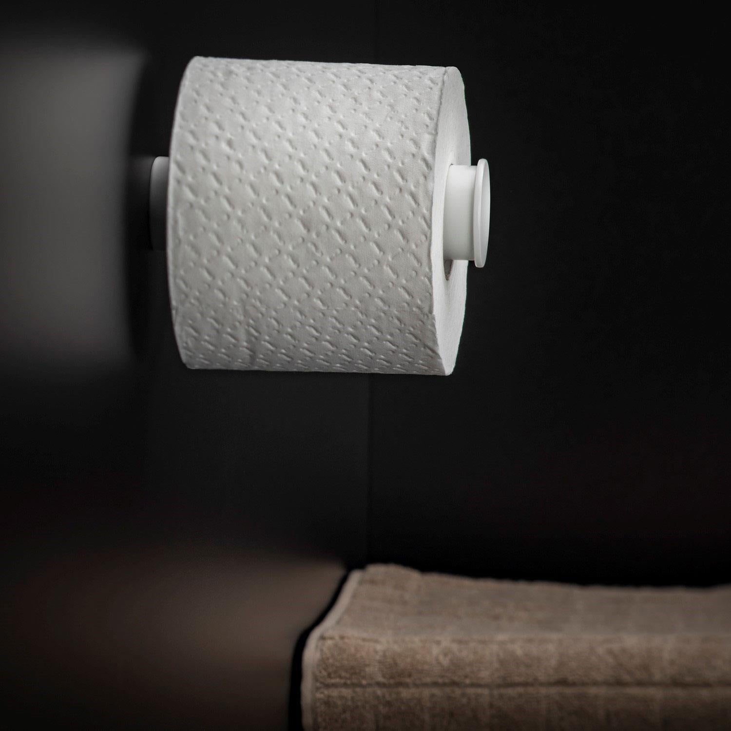 Toilet Roll Holder, White Matt, Wall-mounted, 12,5 Cm. Collection Bwc
