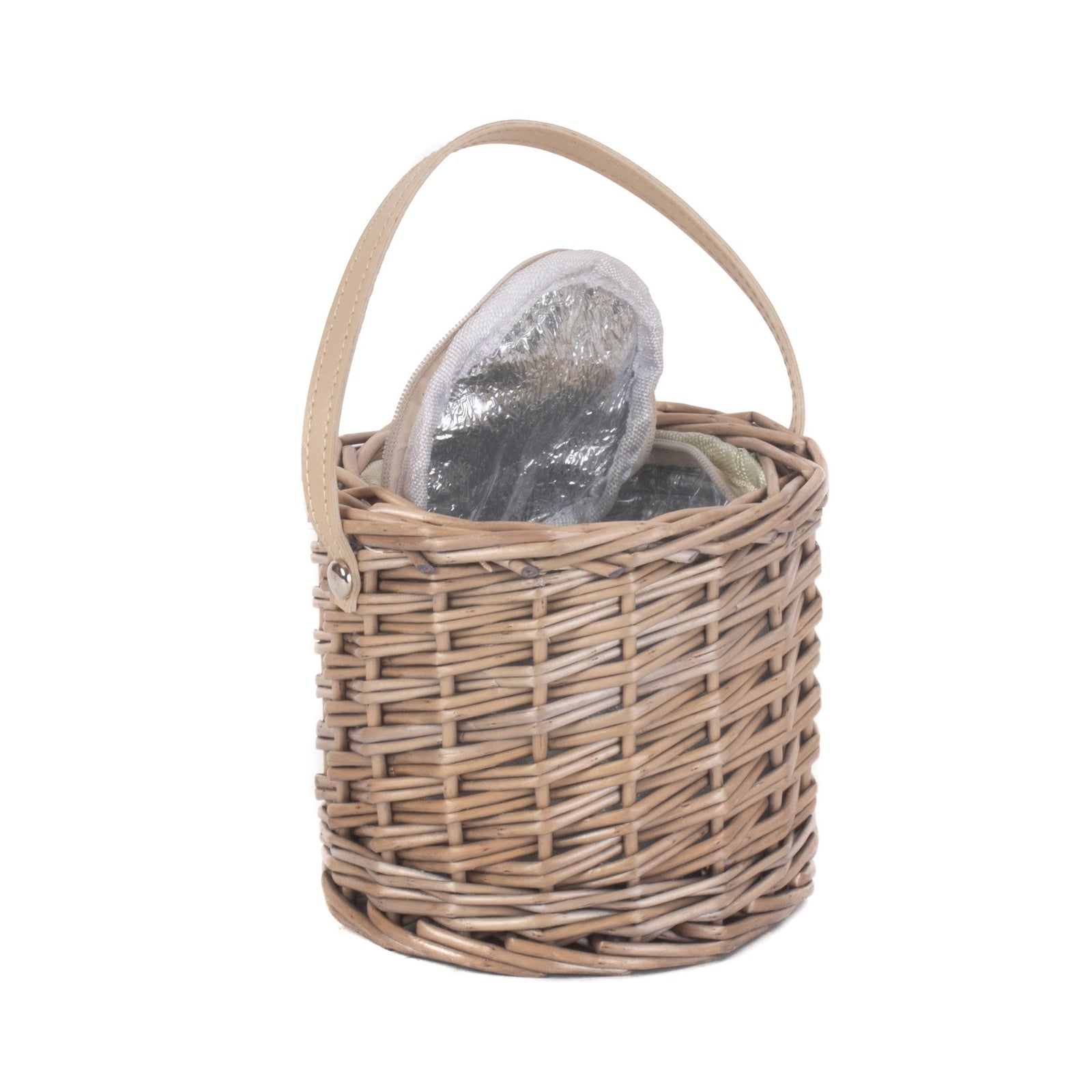 H139 Wicker Antique Wash Mini Ice Basket