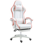 Reclining Pu Gaming Chair W/ Headrest | Pink