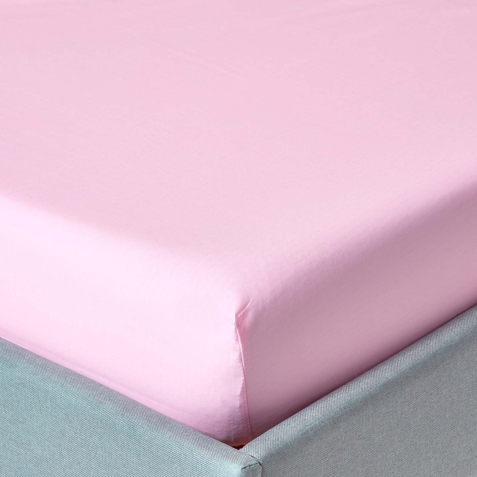 Egyptian Cotton Fitted Sheet 200 Tc | Small Double | Pink