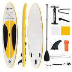 Paddle Board, 10', Non-slip, Bag, 3 Fins | White