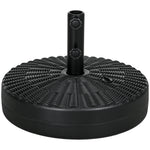 Round Parasol Base W/ Rattan Effect, Black