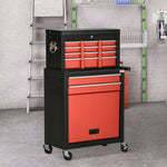 DURHAND 6 Drawer Tool Cabinet, Lockable, Wheels