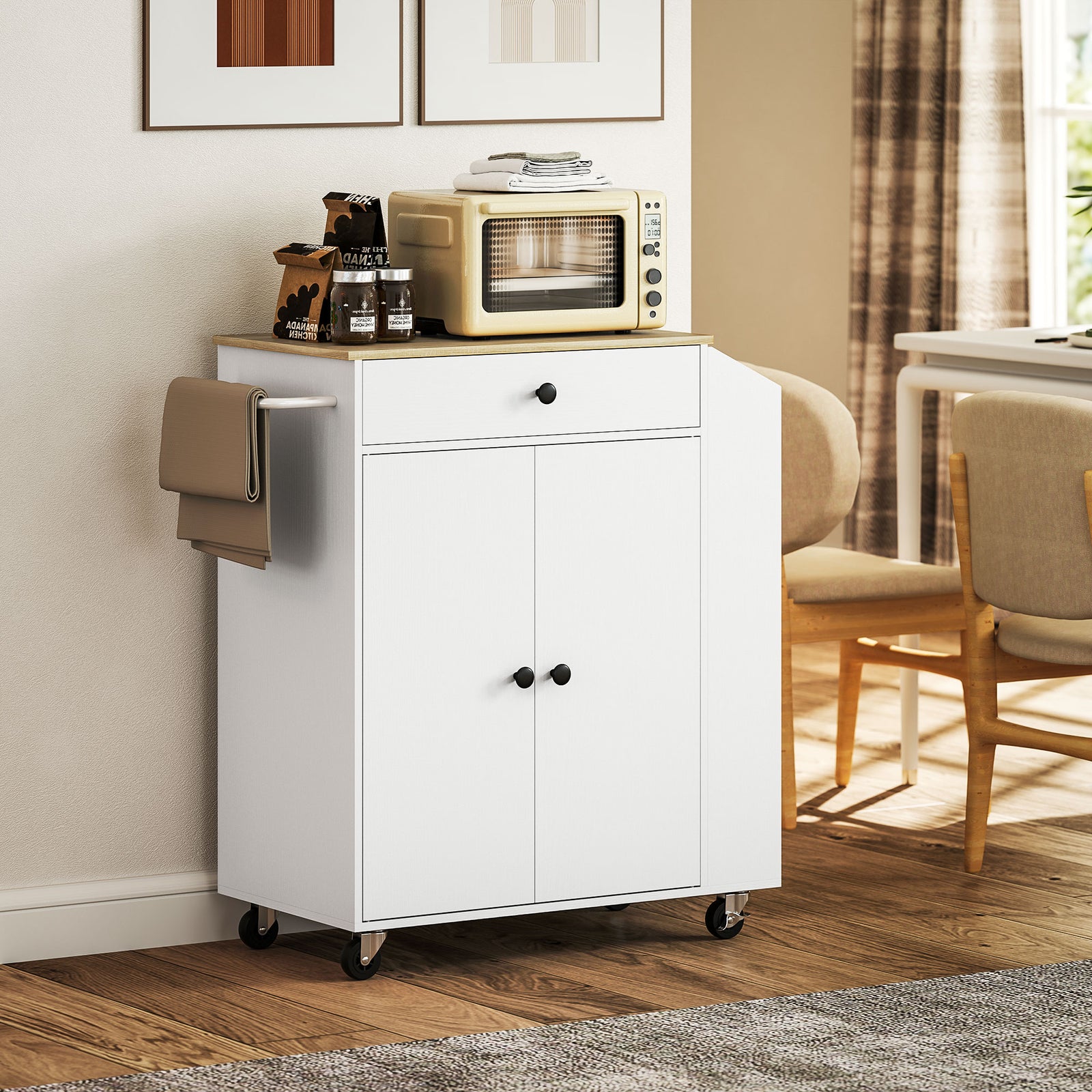 Kitchen Island, 3-tier Spice Rack