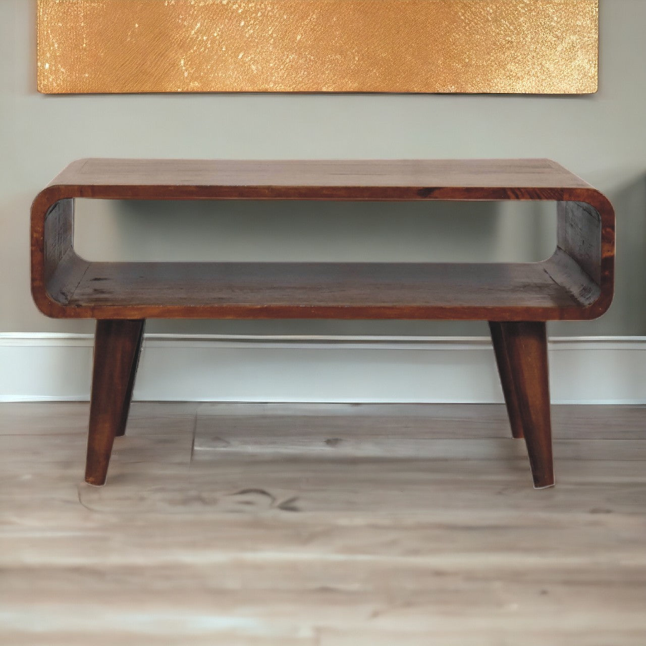 Solid Wood Open Chestnut Media Unit