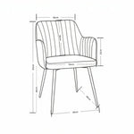 Indoor & Outdoor Living Kayci Round Oak Dining Table With 4 Charlotte Velvet Chairs