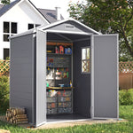 6x4.4ft Plastic Outdoor Garden Storage Shed