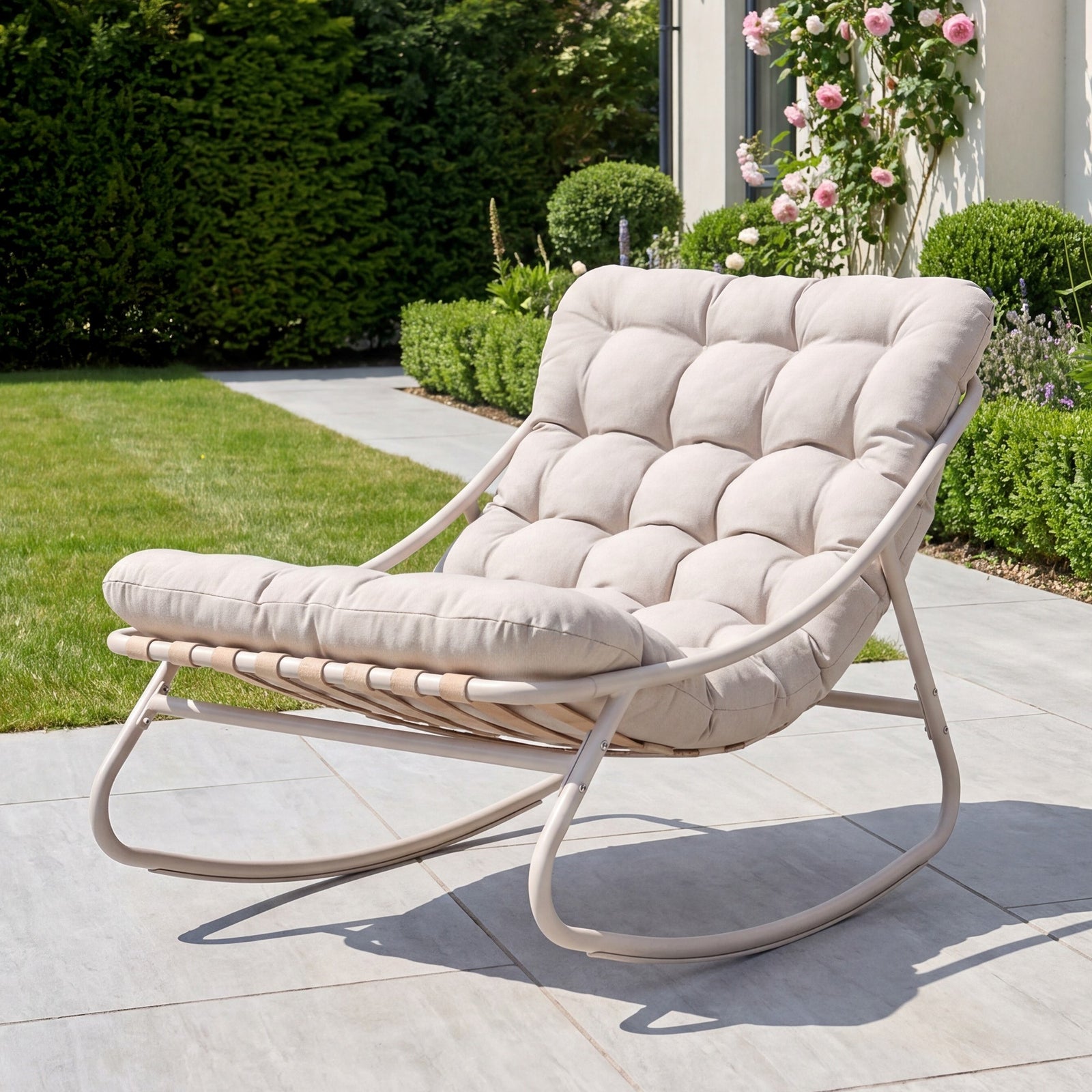 Softrock Outdoor Rocking Chair | One Size | Beige