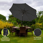 2.7m Led Tilt Parasol | Grey