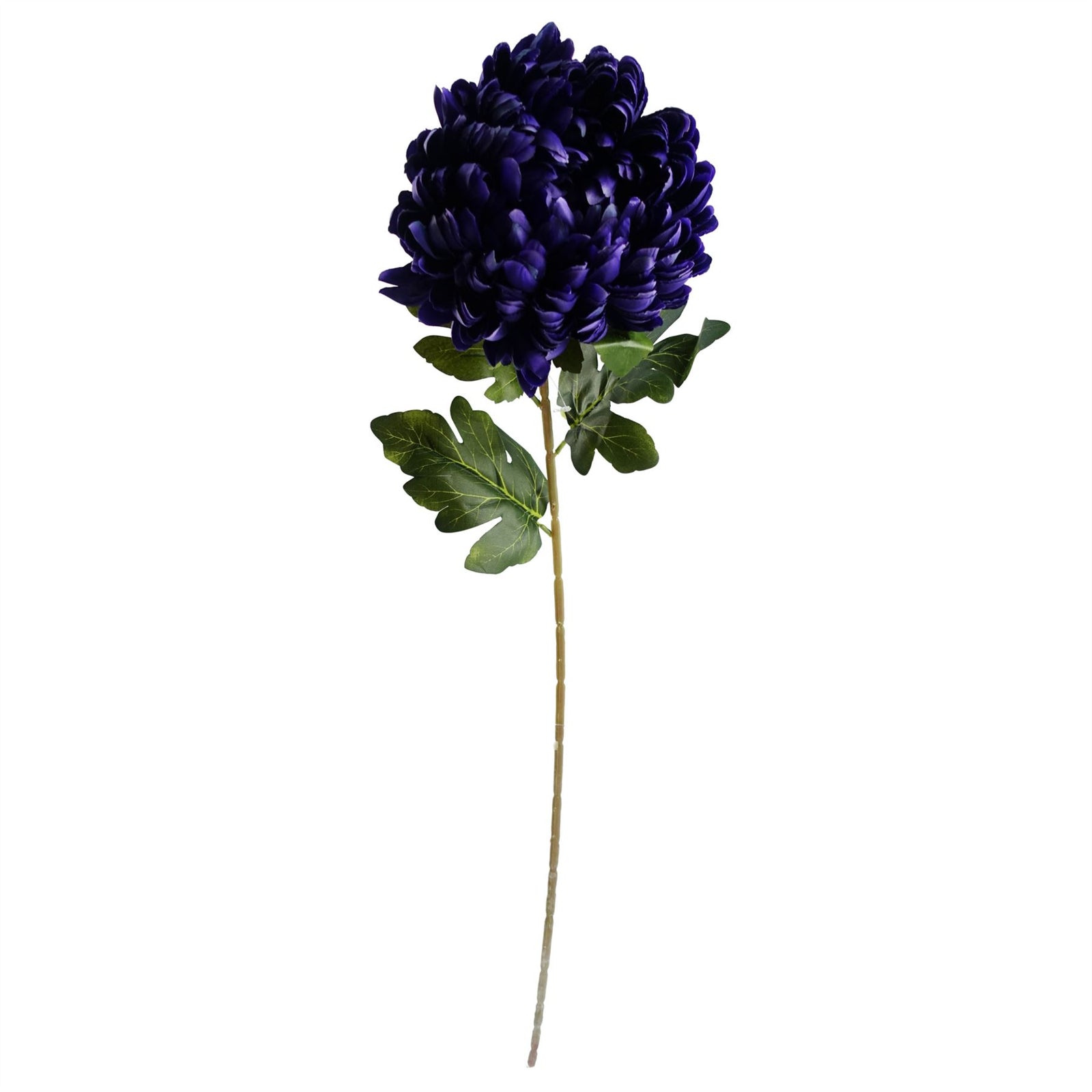 90cm Purple Chrysanthemum And Ferns Glass Vase