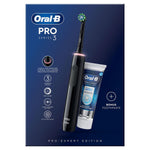 Pro Series 3 Electric Rechargeable Toothbrush With Bonus Toothpaste, Black