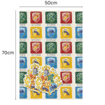 Hogwarts Houses 2 Sheets & 2 Tags Wrapping Paper
