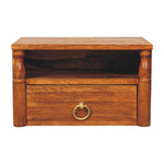 Artisan Furniture Solid Wood Turned Pillar Wall Nightstand