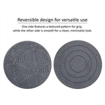 Rubber Garden Stepping Stones - Geo Leaf | Set of 4 | Grey